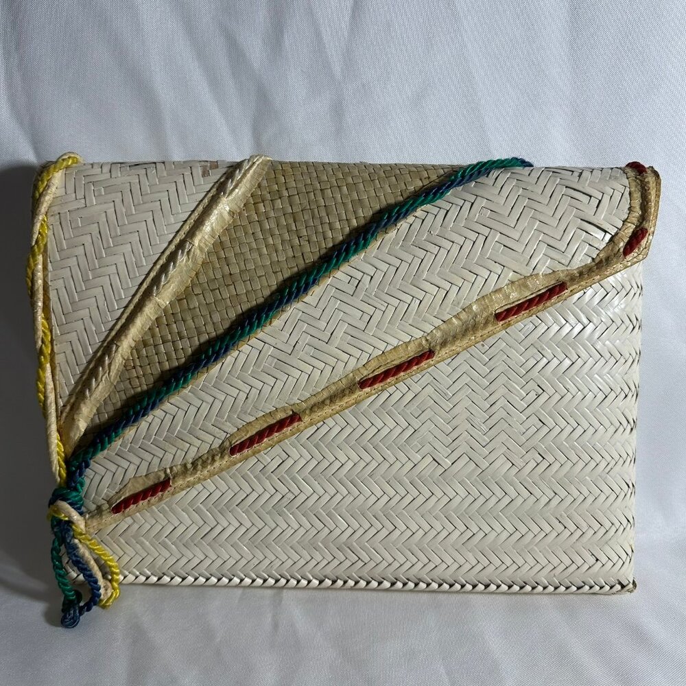 Handmade Basketweave Flip Top Clutch